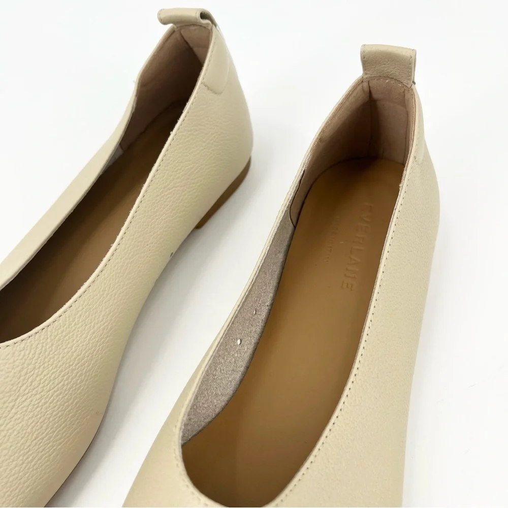 EVERLANE The Italian Leather Day Glove in Cream Flats Slip On Size 7.5 NEW_11